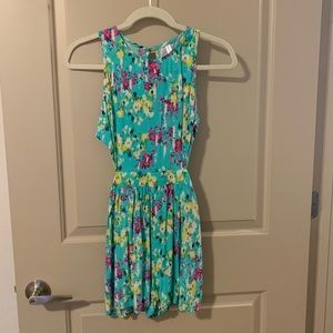 Xhilaration Floral Romper with Cut Outs